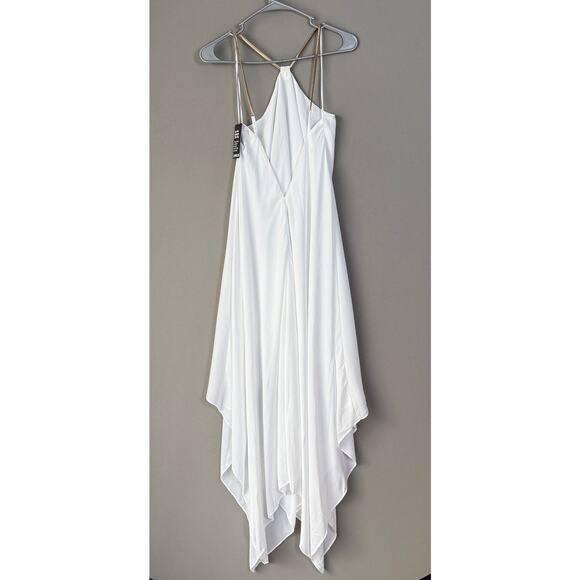 Express sz S/P White Handkerchief Hem Slip fairy Dress NWT - Picture 9 of 9